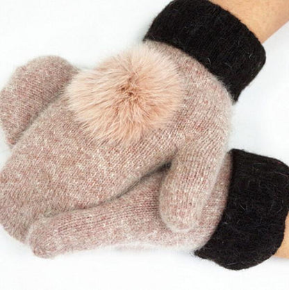 Wool Knitted Ladies Gloves