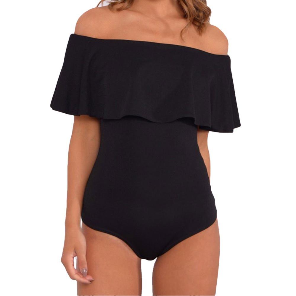 Off Shoulder Bodysuit Crop Top