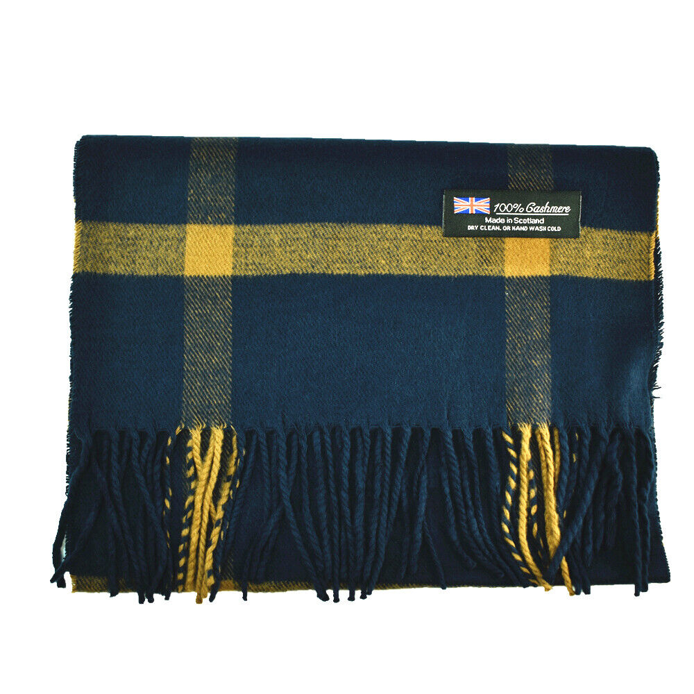 Winter Warm 100% Cashmere Plaid Scarf