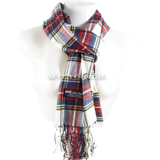 Solid Plaid Wool SCOTLAND Pashmina