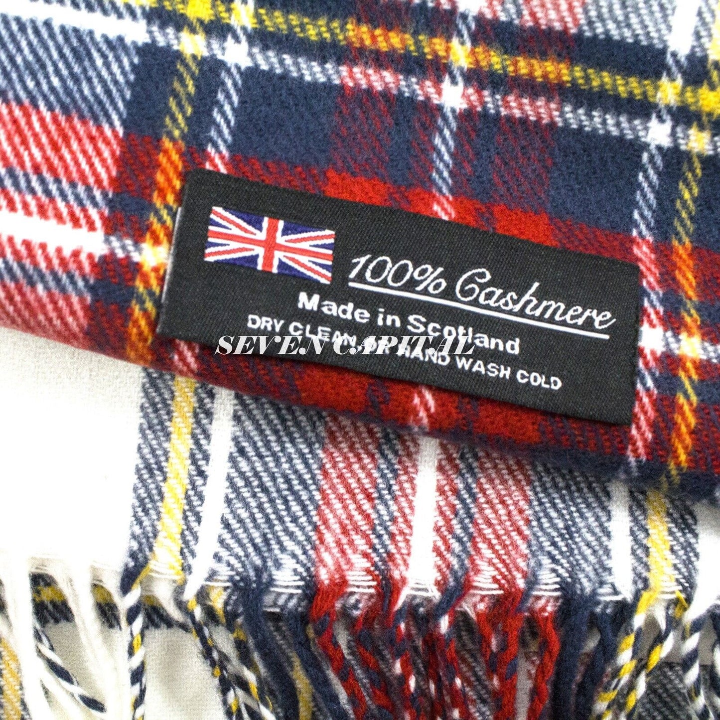 Solid Plaid Wool SCOTLAND Pashmina