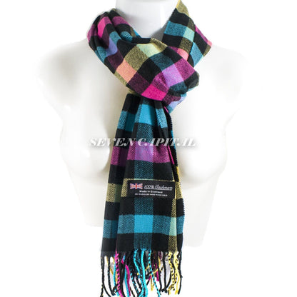 Solid Plaid Wool SCOTLAND Pashmina