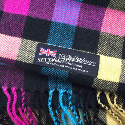 Solid Plaid Wool SCOTLAND Pashmina