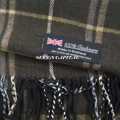 Solid Plaid Wool SCOTLAND Pashmina