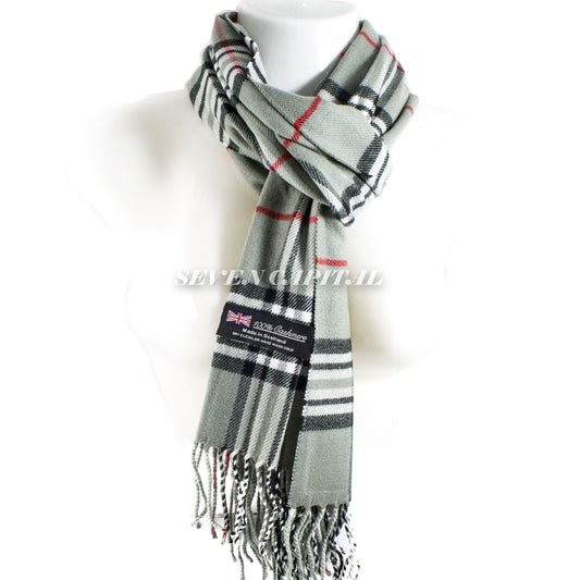 Solid Plaid Wool SCOTLAND Pashmina