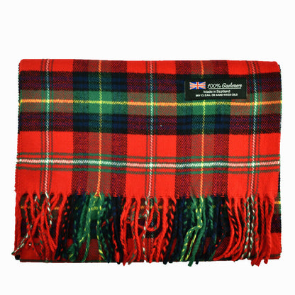 Winter Unisex 100% Cashmere Plaid Stripe Scarf