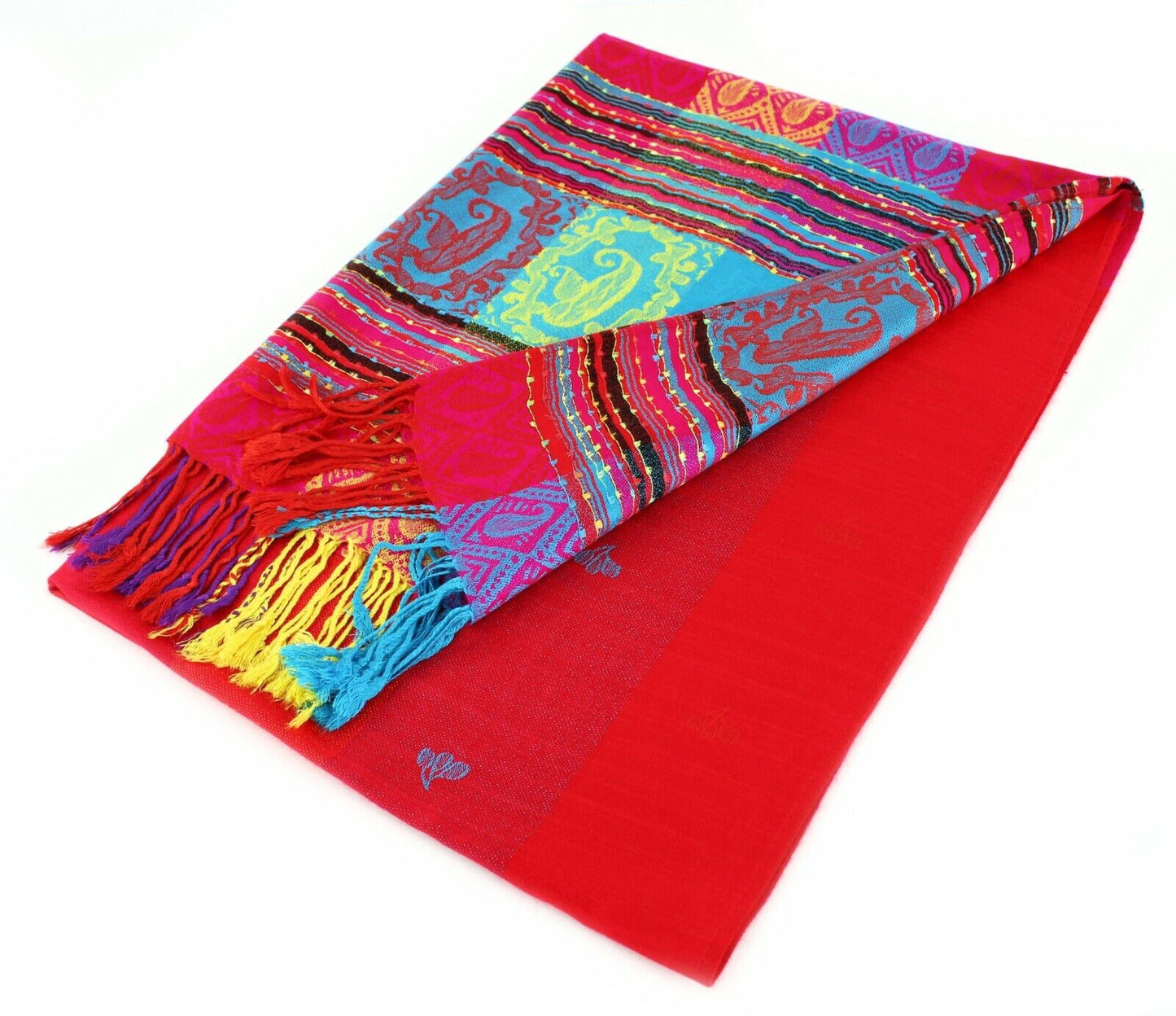 Reversible Rainbow Pashmina Scarf Shawl