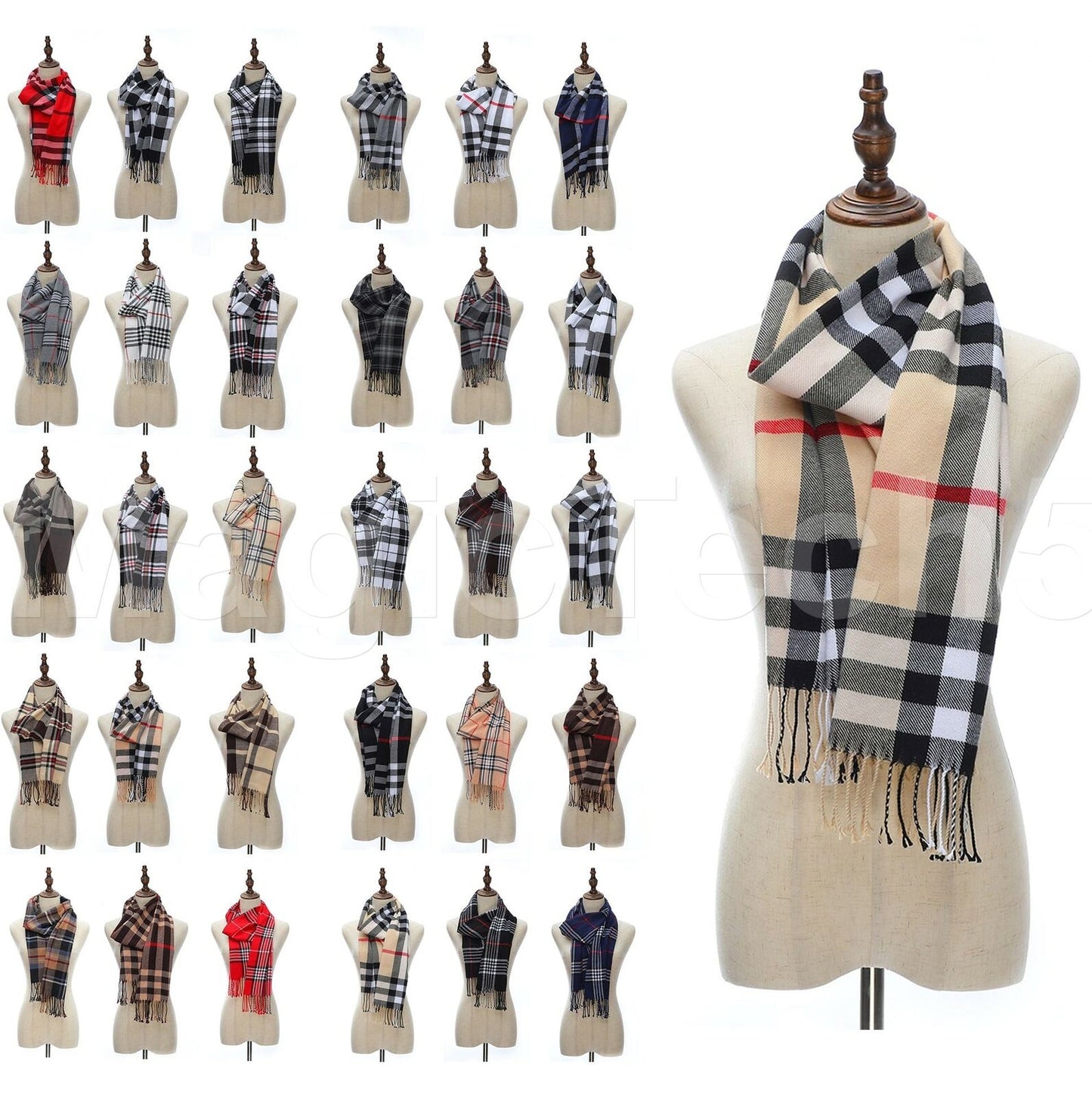 CASHMERE Scarf Plaid Wool