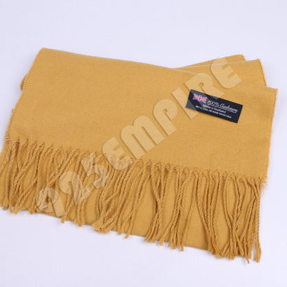 Warm PLAIN solid Wool SCOTLAND Winter Scarves