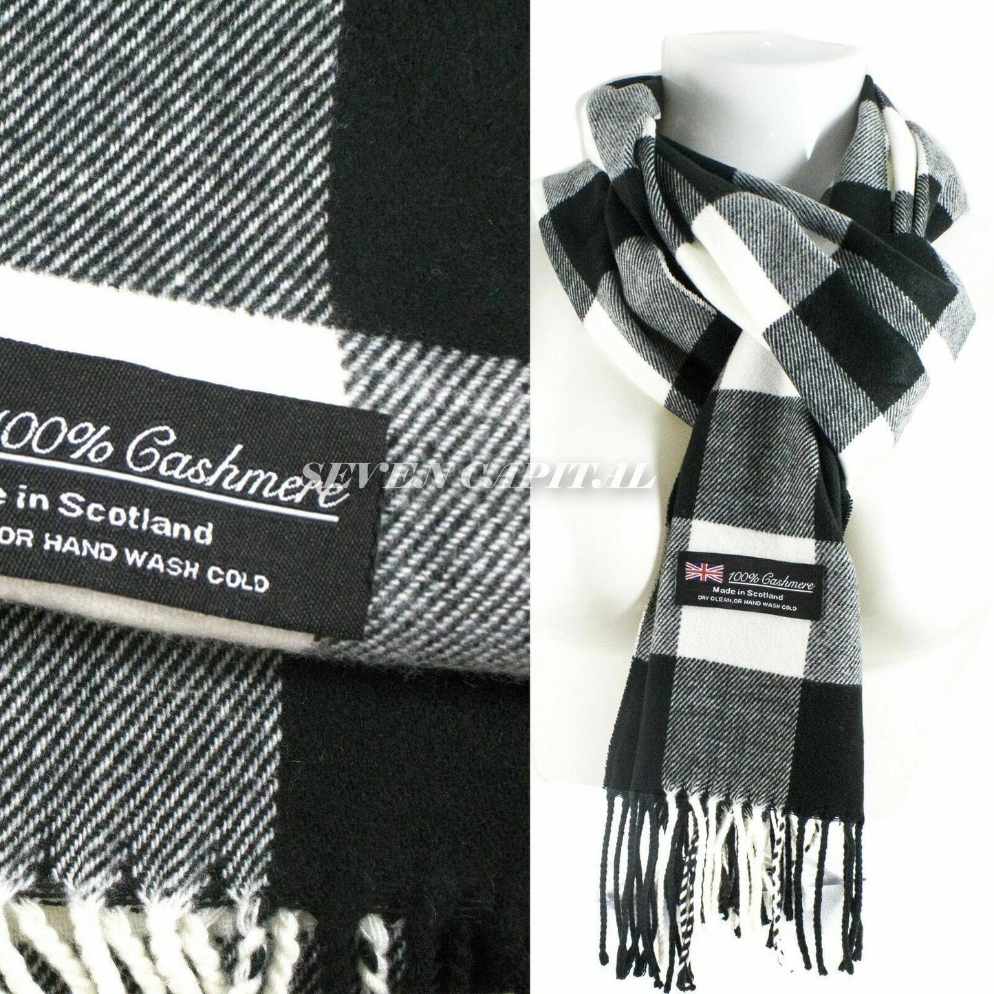 CASHMERE Scarf Scarves Plaid Wool