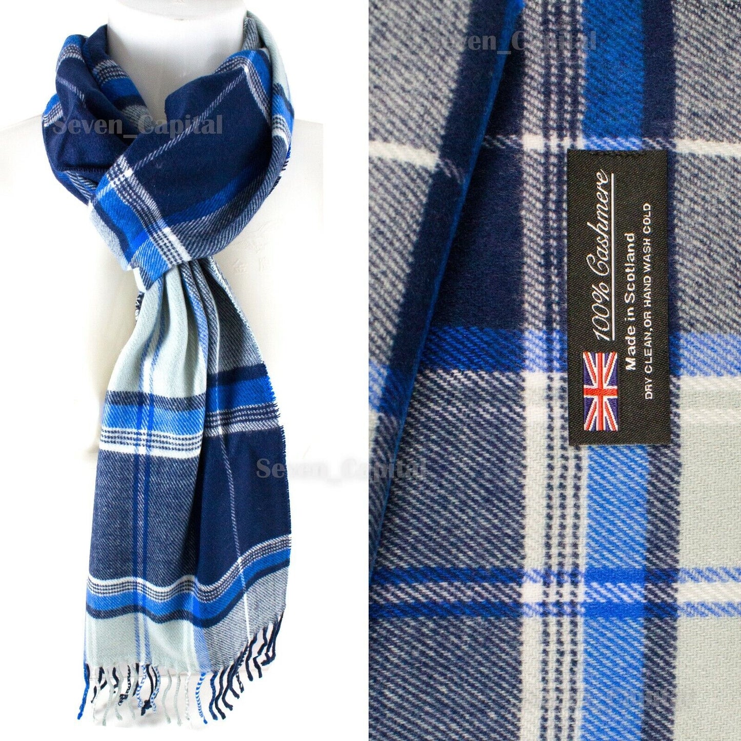 CASHMERE Scarf Scarves Plaid Wool