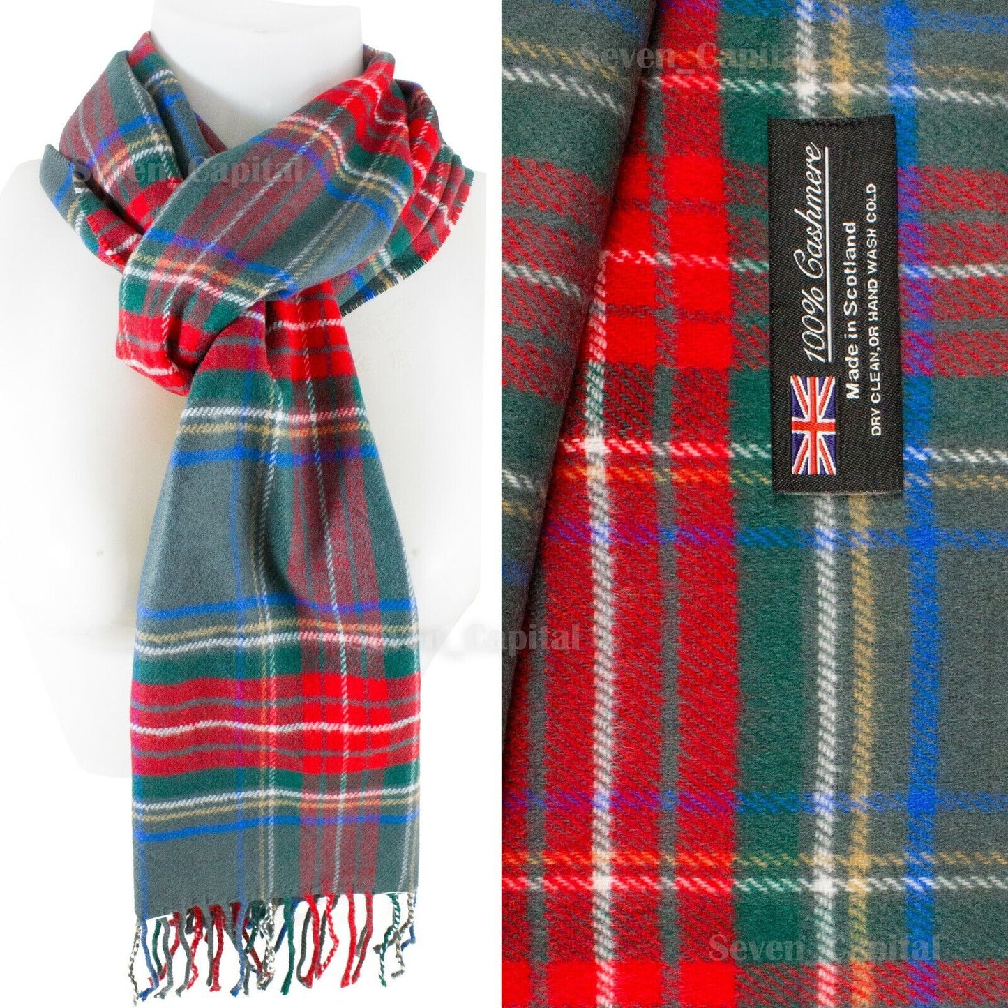 CASHMERE Scarf Scarves Plaid Wool