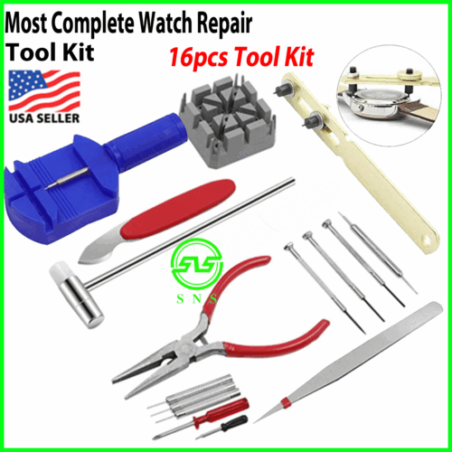 16pcs WATCH Repair Back Opener Kit Tools