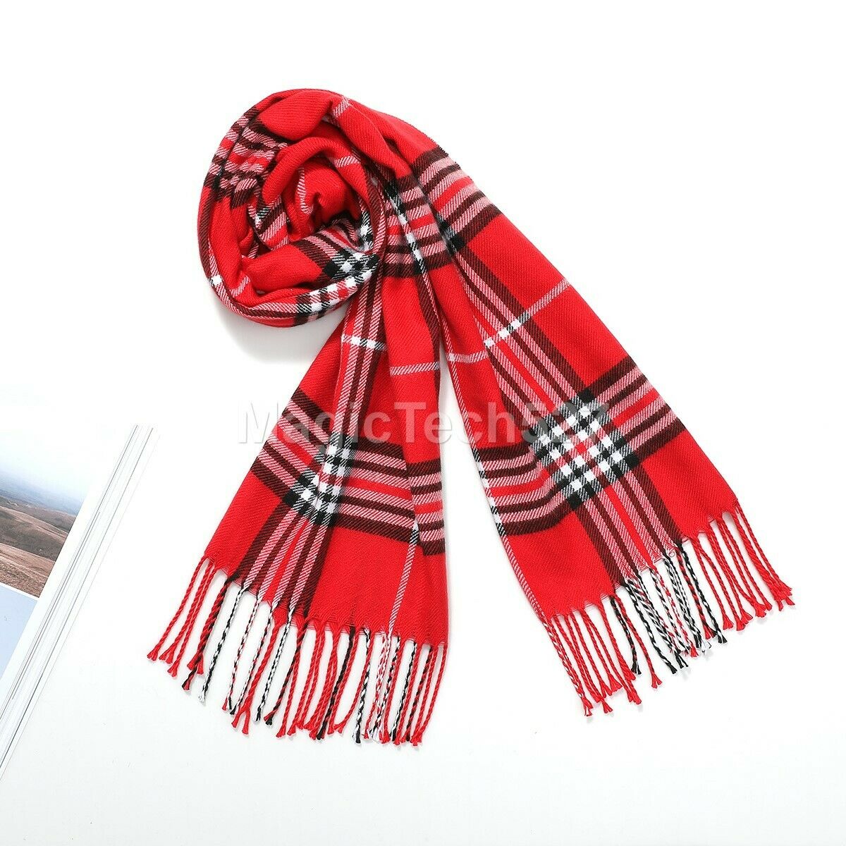 CASHMERE Scarf Plaid Wool